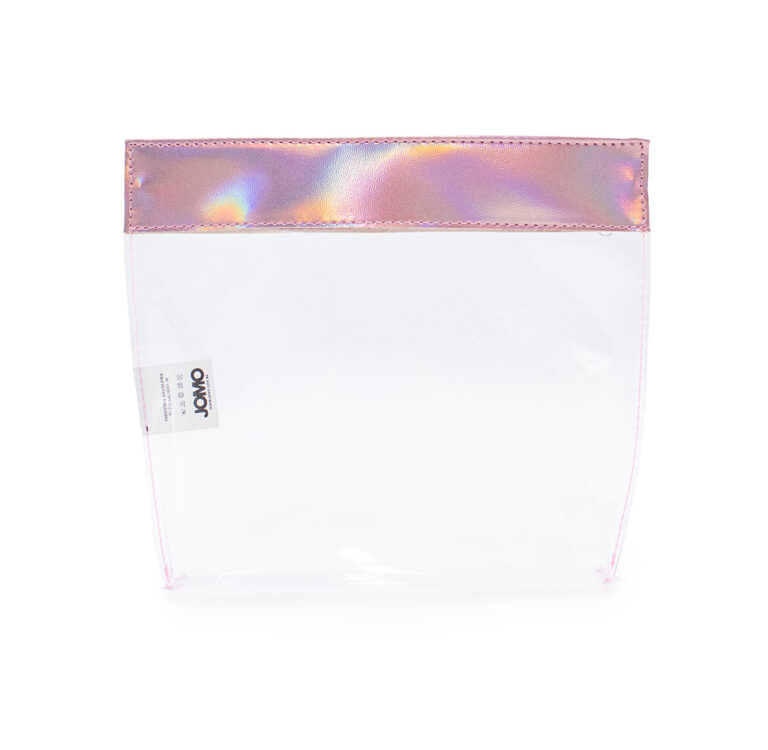 Neceser Transparente con Detalle Holográfico
