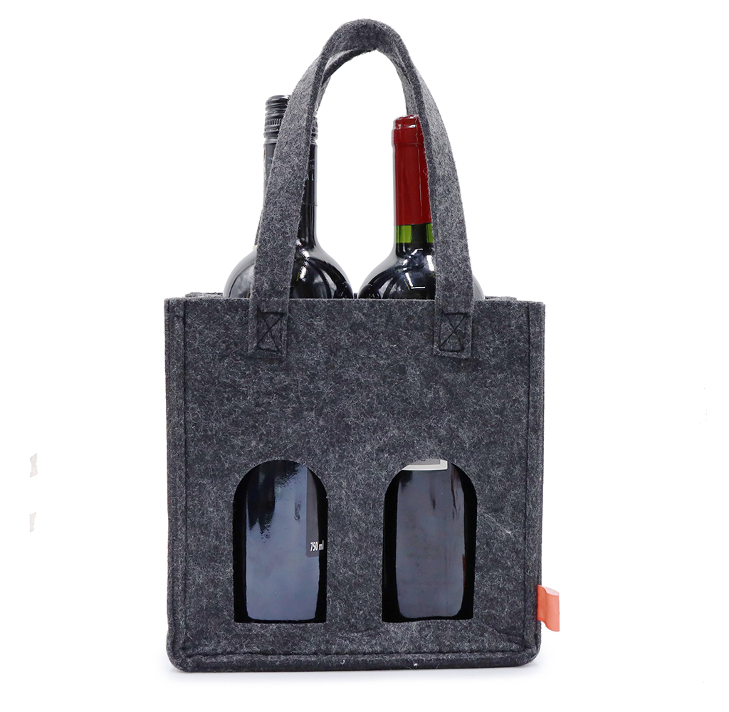 Porta Vinho Duplo em Feltro