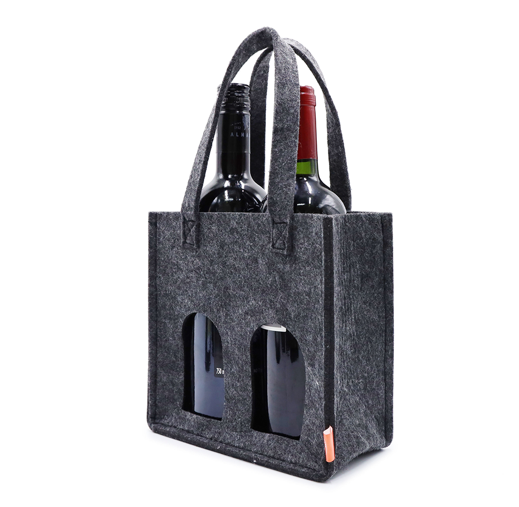 Porta Vinho Duplo em Feltro