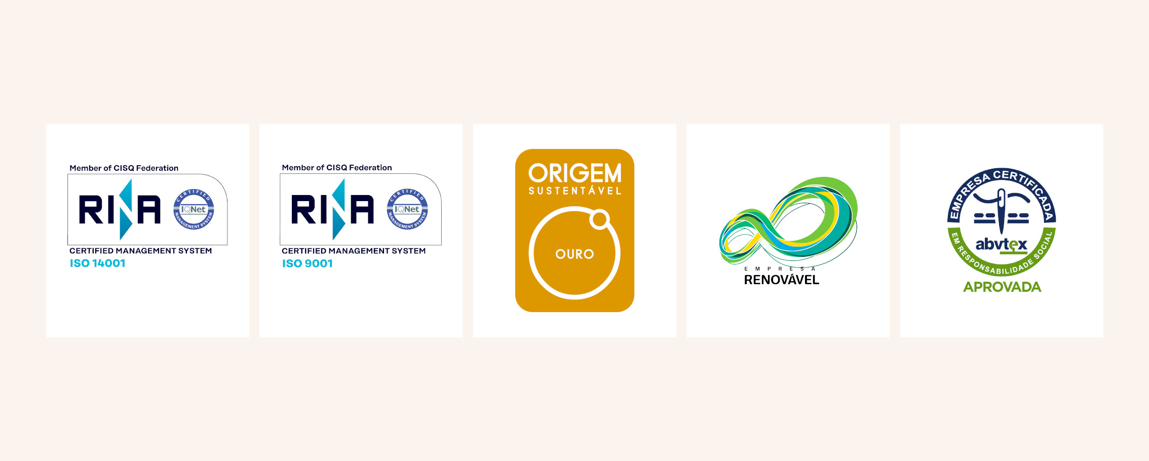 Certificações que refletem quem somos